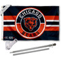 Chicago Bears Patch Logo Flag Pole and Bracket Kit