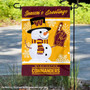 Washington Commanders Holiday Winter Snow Double Sided Garden Flag