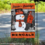 Cincinnati Bengals Holiday Winter Snow Double Sided Garden Flag