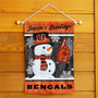 Cincinnati Bengals Holiday Winter Snow Double Sided Garden Flag