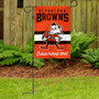Cleveland Browns Vintage Garden Flag and Stand Pole Mount