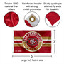 San Francisco 49ers Patch Button Banner Flag with Tack Wall Pads