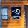 NFL Los Angeles Rams White Horns Double Sided House Banner