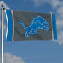 Detroit Lions Black Sideline 3x5 Banner Flag