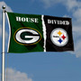 House Divided Flag - Packers vs Steelers