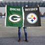 House Divided Flag - Packers vs Steelers