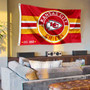 Kansas City Chiefs Patch Button Banner Flag with Tack Wall Pads