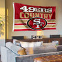San Francisco 49ers Country Banner Flag with Tack Wall Pads