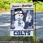 Indianapolis Colts Holiday Winter Snow Double Sided Garden Flag