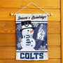 Indianapolis Colts Holiday Winter Snow Double Sided Garden Flag