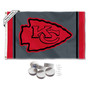 Kansas City Chiefs Black Sideline Banner Flag with Tack Wall Pads