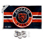 Chicago Bears Patch Button Banner Flag with Tack Wall Pads