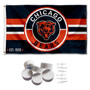 Chicago Bears Patch Button Banner Flag with Tack Wall Pads