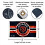 Chicago Bears Patch Button Banner Flag with Tack Wall Pads