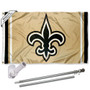 New Orleans Saints Old Gold Flag Pole and Bracket Kit