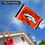 Denver Broncos Orange Flag Pole and Bracket Kit