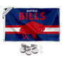 Buffalo Bills Throwback Retro Vintage Banner Flag with Tack Wall Pads