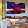 Buffalo Bills Throwback Retro Vintage Banner Flag with Tack Wall Pads