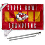 Kansas City Chiefs Super Bowl Champions Flag Pole and Bracket Kit