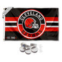 Cleveland Browns Patch Button Banner Flag with Tack Wall Pads