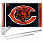 Chicago Bears Double Logo Flag Pole and Bracket Kit
