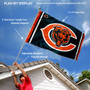 Chicago Bears Double Logo Flag Pole and Bracket Kit