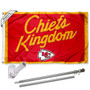 Kansas City Chiefs Chiefs Kingdom Slogan Flag Pole and Bracket Kit