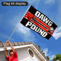 Cleveland Browns Dawg Pound Slogan Flag Pole and Bracket Kit