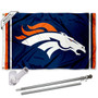 Denver Broncos Flag Pole and Bracket Kit