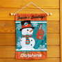 Miami Dolphins Holiday Winter Snow Double Sided Garden Flag