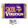 Minnesota Vikings Banner Flag with Tack Wall Pads