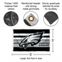 Philadelphia Eagles Black Retro Stripes Flag Pole and Bracket Kit