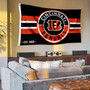 Cincinnati Bengals Patch Button Banner Flag with Tack Wall Pads