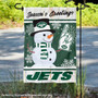 New York Jets Holiday Winter Snow Double Sided Garden Flag