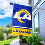 Los Angeles Rams LA Logo Banner Flag and 5 Foot Flag Pole for House