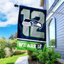 Seattle Seahawks 12th Man Banner Flag and 5 Foot Flag Pole for House