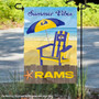 Los Angeles Rams Summer Vibes Double Sided Garden Flag