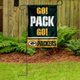 Green Bay Packers Go Pack Go Garden Flag and Stand Pole Mount