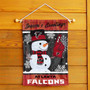 Atlanta Falcons Holiday Winter Snow Double Sided Garden Flag