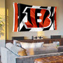 Cincinnati Bengals White Stripes Banner Flag with Tack Wall Pads