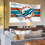 Miami Dolphins White Banner Flag with Tack Wall Pads