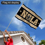 New Orleans Saints NOLA Slogan Flag Pole and Bracket Kit