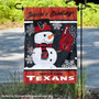 Houston Texans Holiday Winter Snow Double Sided Garden Flag