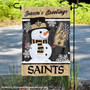 New Orleans Saints Holiday Winter Snow Double Sided Garden Flag