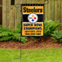 Pittsburgh Steelers 6 Time Champions Garden Flag and Stand Pole Mount