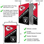 Chiefs and Raiders House Divided Garden Flag
