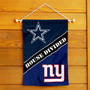 Cowboys and Giants House Divided Garden Flag