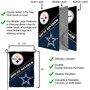 Steelers and Cowboys House Divided Garden Flag