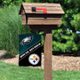 Eagles and Steelers House Divided Garden Flag