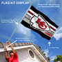 Kansas City Chiefs Stripes Flag Pole and Bracket Kit